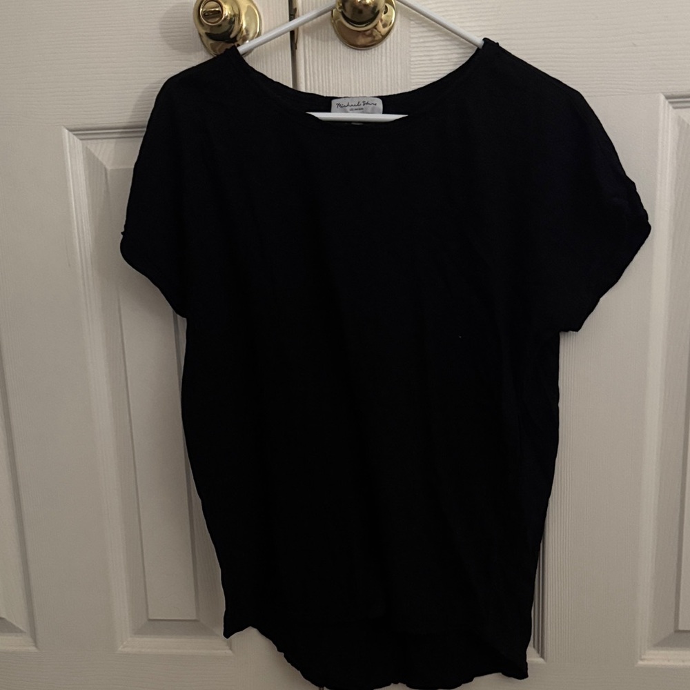 Michael Stars Black Relaxed Crewneck Short-Sleeve Tee